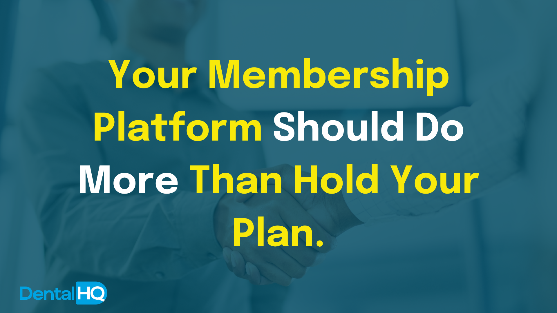 Your Membership Platform Should Do More Than Hold Your Plan.